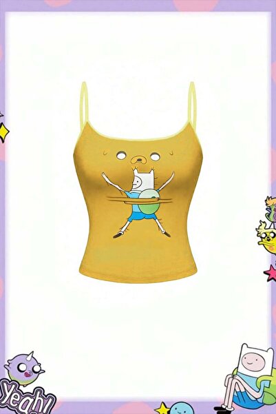 Karakedi Adventure Friends Джейк і Фінн Тонкі бретелі Жовтий кроп