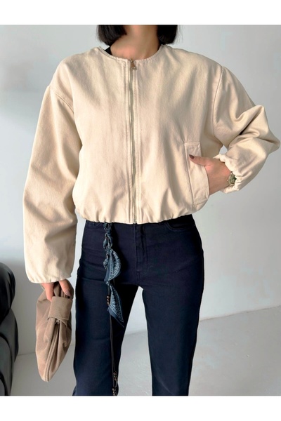 GGBOTİQUE Beli Lastikli Bomber Ceket