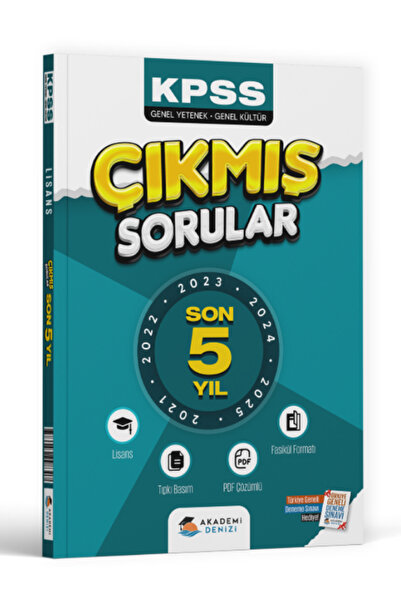 Akademi Denizi KPSS Fasikül Çıkmış Soru Lisans GYGK 5 YIL 2021-2025 (Tıpkı Ba...