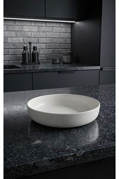 evinbizden Modern Porcelain 20 cm Matte White Salad Plate Serving and Present...