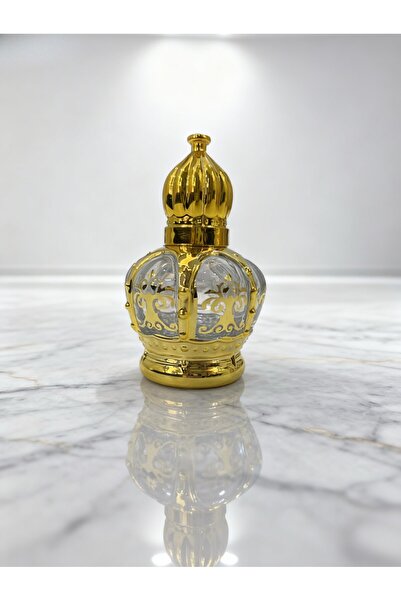 SUFRA HOME Lüks Gold Taç Tasarımlı Doldurulabilir Cam Parfüm Şişesi - 10 ml R...