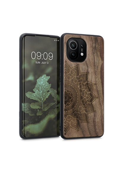 KWmobile Husă pentru Xiaomi Mi 11, Lemn, Maro, 54662.07