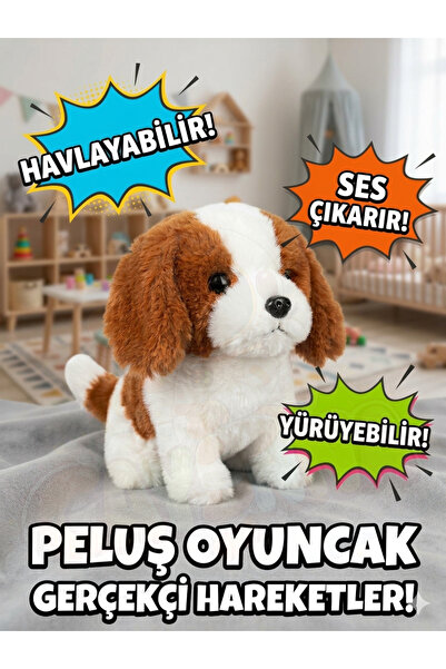 cayenna Interaktif Yürüyen Havlayan Sesli Peluş Köpek - Gerçekçi Hareketli Eğ...