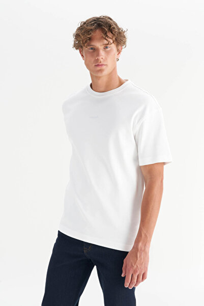 WRANGLER Ανδρικό T-Shirt σε χαλαρή γραμμή, λευκό W2520166102
