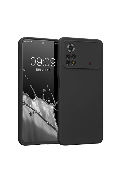KWmobile Case for Xiaomi Poco X4 Pro 5G, Silicone, Black, 57983.47