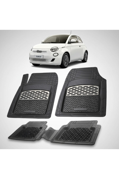 TEAMCAR Πατάκια δαπέδου Fiat 500e συμβατά 2020+ | Ασημί