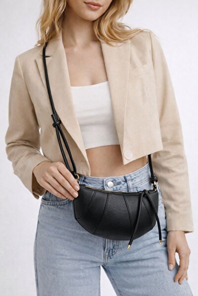 Gamzebags Kadın Modern Parça Detaylı Mini Çapraz Çanta