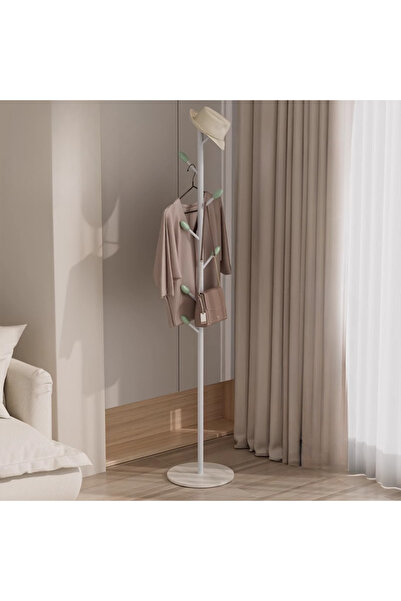 Viyogo Metal tree-shaped clothes hanger, 7 hangers, 170 x 29 cm, white