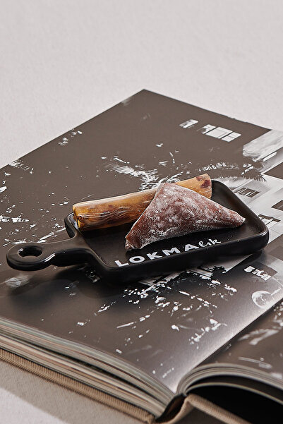 Paşabahçe Lokmalık Seramik Dikdörtgen Servis Tabağı Siyah