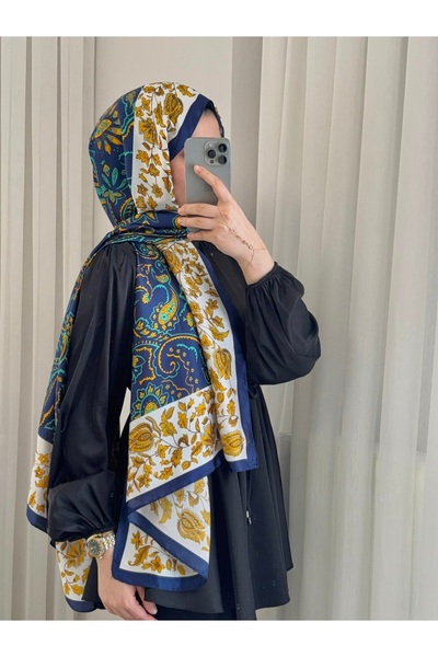 zesu co İthal Vual İpek Şal İç Göstermeyen Kaymayan Tesettür Şal