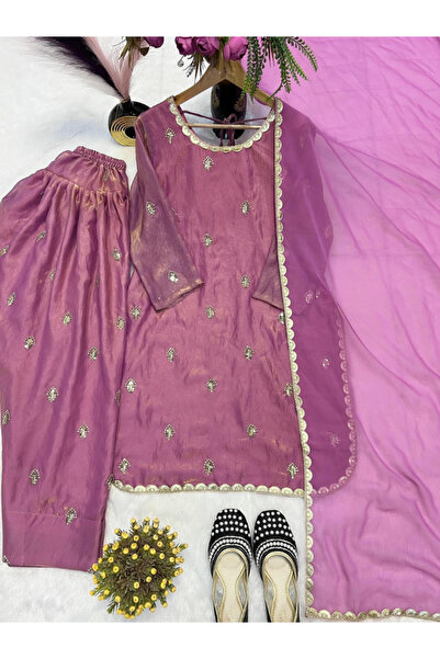 MYSMAR حرير الأرجواني الفاخر من فاندي كراشي - HRT4687 | أرجواني