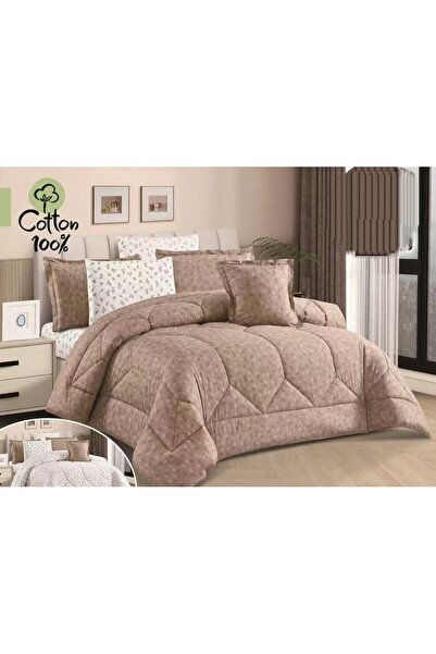 Barigo 100% cotton double-sided printed bedspread, 8-piece comforter set, siz...