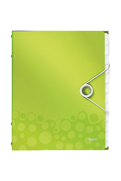 Leitz Mapa Wow cu 12 separatoare, PP - verde metalizat