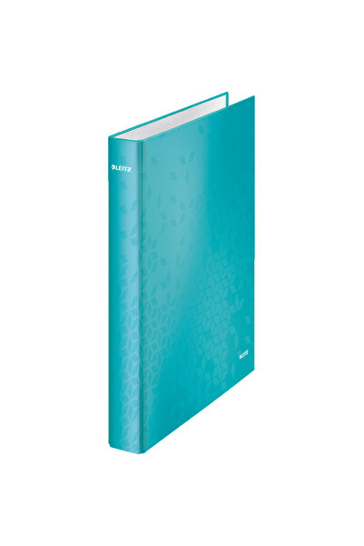 Leitz Caiet mecanic WOW, carton laminat, A4, mecanism 2DR, inel 25 mm, turcoaz