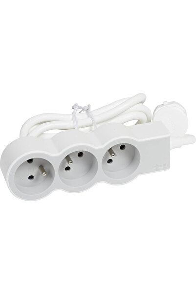 Legrand Extension cable standard 3x2P+Z 3m white and grey