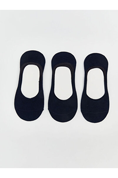 LC Waikiki Rmz Gi̇yi̇m Farkiyla Women's Plain Ballerina Socks 3-Pack