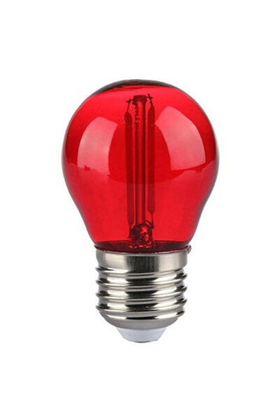 V-TAC LED BULB G45 E27 2W WITH FILAMENT RED LIGHT