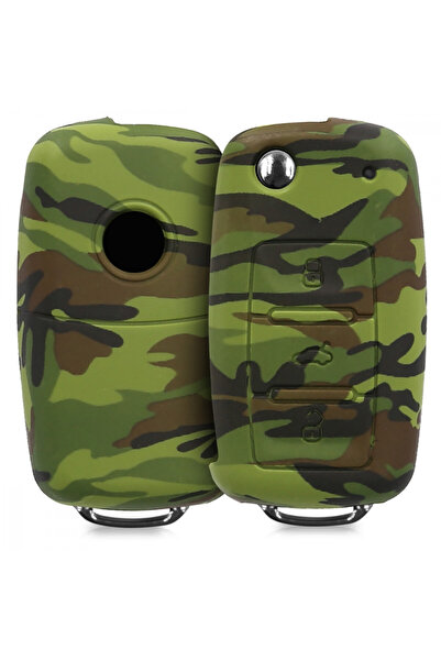 KWmobile Carcasă cheie auto pentru VW / Skoda / Seat - 3 butoane, silicon, ve...