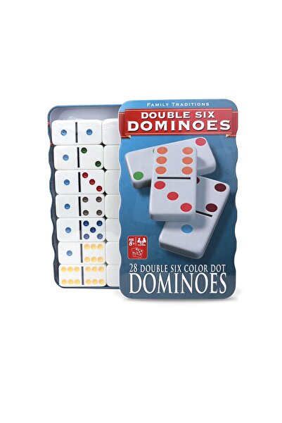 My modern game Luxury Double 6 White Domino Set – 28 Pieces, High-Quality Mel...