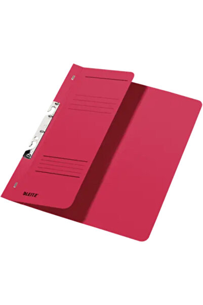 Leitz Dosar cu sina 1/2, carton, A4, incopciat, 170 coli, rosu