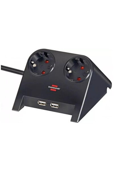 Brennenstuhl cu priza multipla, 2 x USB, 1.8 m, H05VV-F 3G1.5