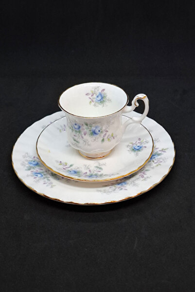 Royal Albert Blue Blossom Bone China 3 Piece Coffee Cup 70 ml