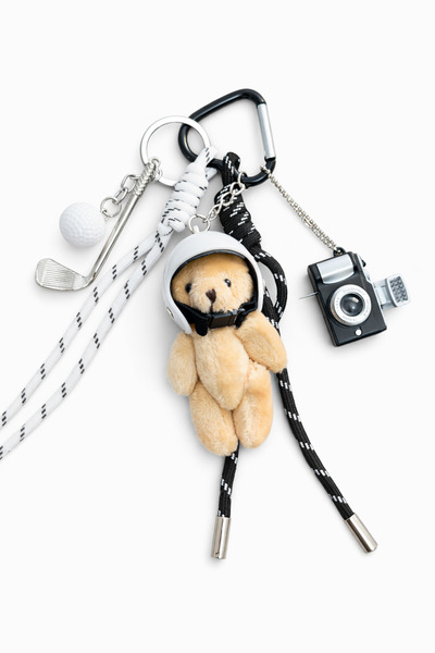 ELOVE Cute Bear Photography Camera Bag Accessories with Flash, Keychain