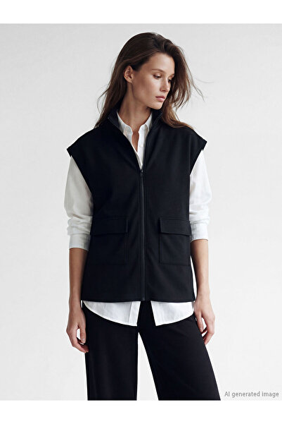 LC Waikiki ياقة روبا فضفاضة ومجمعة للنساء من UZG STORE سترة