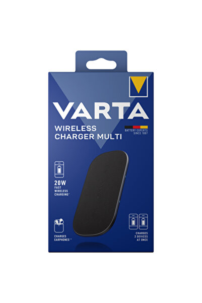 Varta Incarcator Retea Wireless Charger MULTI, Quick Charge, 20W, Negru