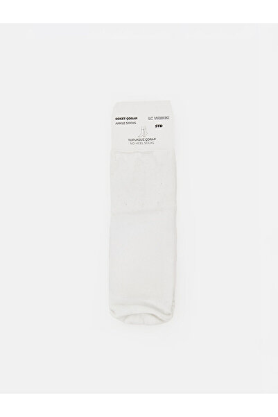 LC Waikiki Alita City Lcw Dream White Plain Women's Socks with a Difference