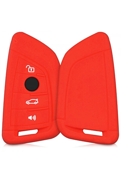 KWmobile Car Key Case for BMW - 4 Buttons, Silicone, Red, 42986.09