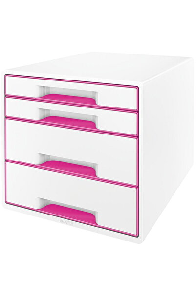 Leitz Cabinet cu sertare Wow, 4 sertare - alb/roz
