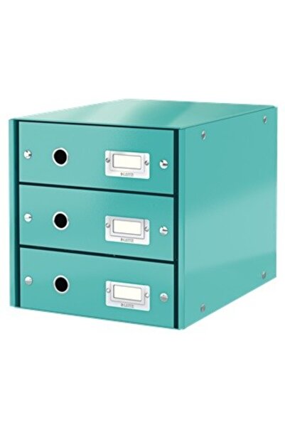 Leitz Suport cu 3 sertare, din carton laminat, Click & Store - turcoaz