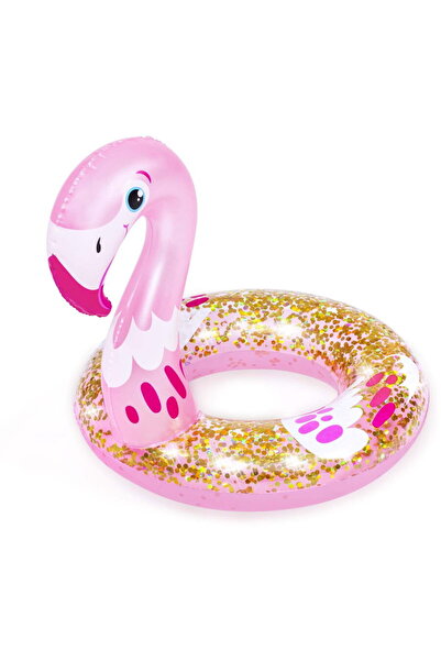 BESTWAY Flamingo Vinyl Swim Ring, With Glitter, 3 years+, Multicolor