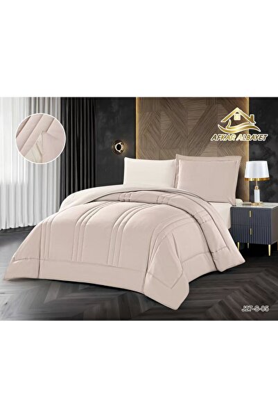 Afkar Albayet Single bedsheet set, plain, 4 pieces, indigo fabric, excellent ...