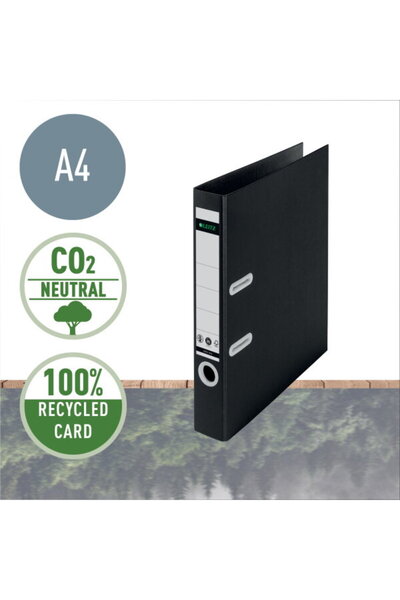 Leitz Biblioraft 180 Recycle, carton cu CO2 neutra, partial reciclat, certifi...