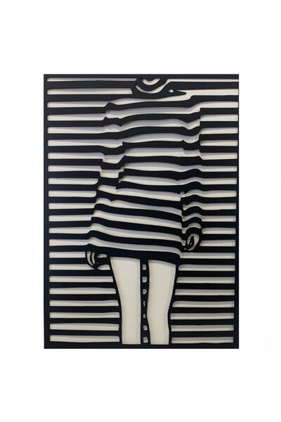 Vivatechnix Decoratiune perete Krodesign KRO-1037 Girl, lungime 80x58 cm, negru