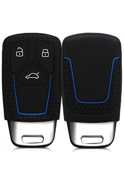 KWmobile Car Key Case for Audi - 3 Buttons - Keyless Go, Silicone, Black, 436...