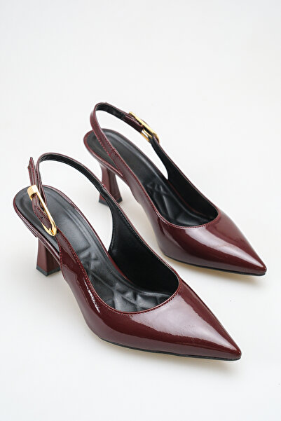 Cavelle Kadın Ovis Sivri Topuklu Ayakkabı - bordo-rugan ortopetik taban