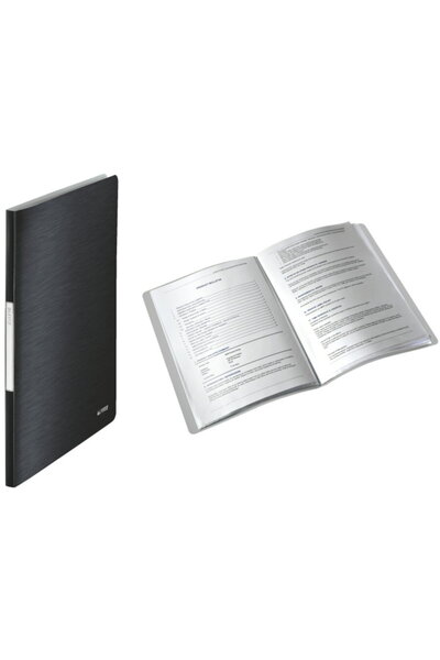 Leitz Mapa Style, de prezentare, plastic PP, 20 de folii - negru satin