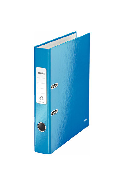 Leitz Biblioraft 180 Wow, A4, 50mm, carton laminat - albastru metalizat