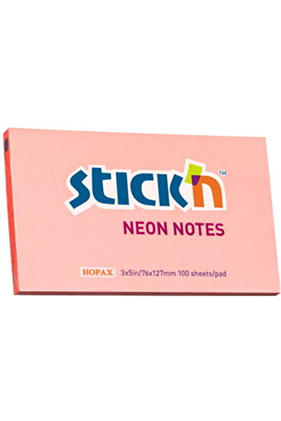 Stickn Notes autoadeziv 76 x 127 mm, 100 file, Stick"n - corai neon