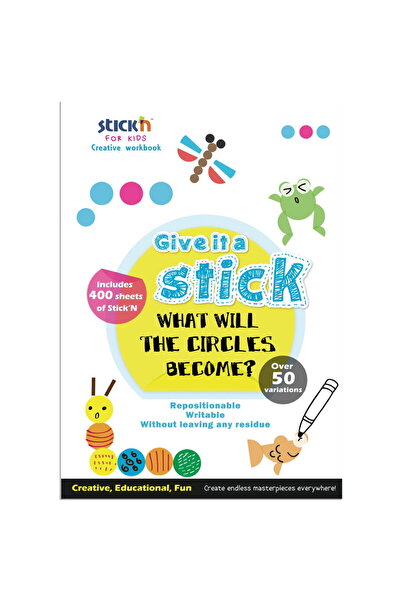 Stickn Carte creativa Stick"n Circle - cercuri neon asortate