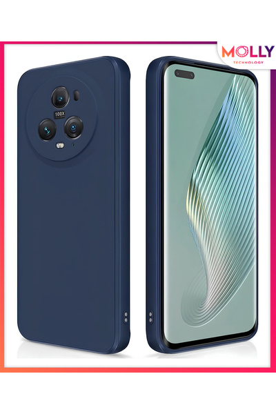 Molly Night Blue Liquid Inside Kad Velvet Likon Case for Honor Magi̇c 5 Pro