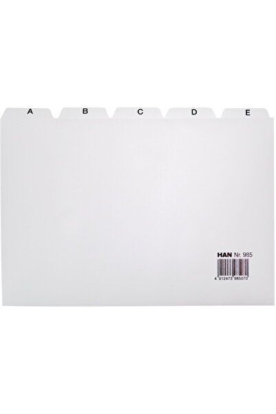 HAN Index A-Z orizontal, format A5, 25 file/set,