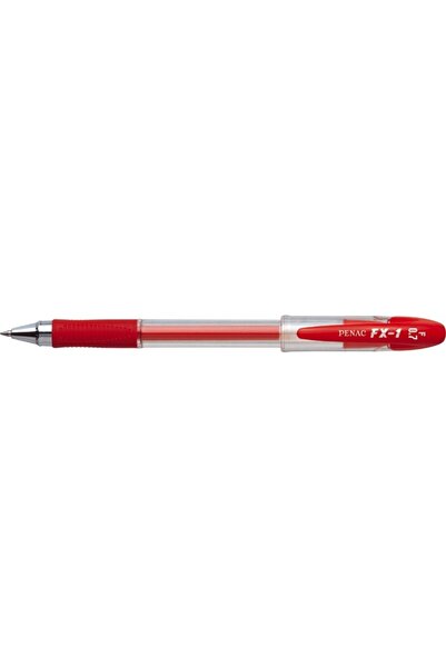 PENAC Pix cu gel FX-1, rubber grip, 0.7mm, con metalic, corp transparent - sc...