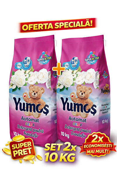 Yumoş Yumoș Αυτόματο Απορρυπαντικό Πλυντηρίου σε Σκόνη – Σετ 2x10 κιλά