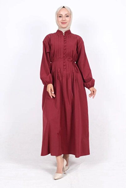 HELEN Önü Nervürlü Modal Kumaş Elbise