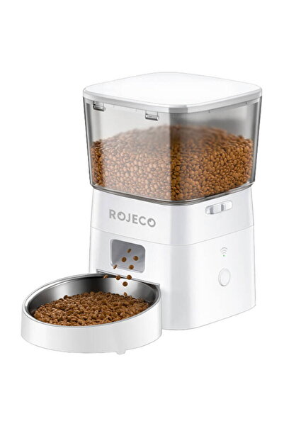 ROJECO Dozator automat de hrana 2L WiFi Alb