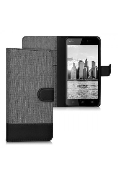 KWmobile Case for Wiko Freddy, Textile, Grey, 39953.01